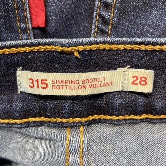 Levi’s 315 Shaping Bootcut Dark Wash High Rise W28 L31 Stretch Denim Jeans - Picture 6 of 16